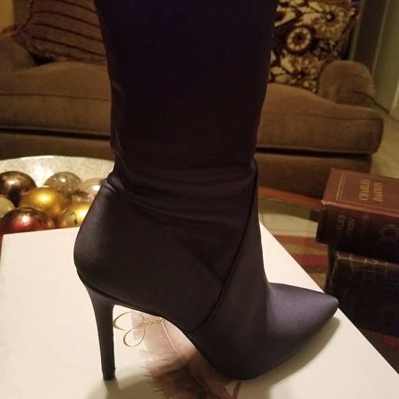 Jessica Simpson Sz 6.5 Over The Knee Satin Boots - Picture 4 of 8